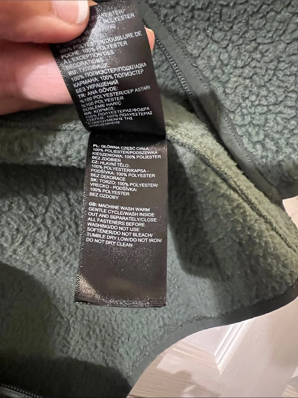 The North Face Olive Green Sherpa Fleece Jacket